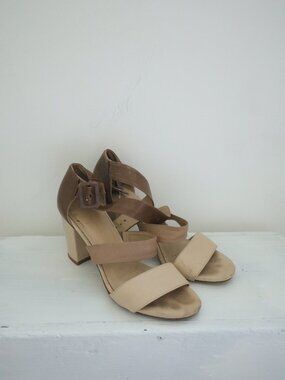 FABIO RUSCONI Beige Lether Sandal - Made in Italy - 37